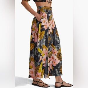 Favorite Daughter anywhere with you button front maxi skirt slits size M